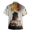 UniJames Jesus Is My Savior Hawaiian Shirt - Jesus And The King Lion Hawaiian Shirts For Men - Christian Hawaiian Shirt