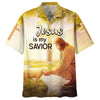 UniJames Jesus Is My Savior Hawaiian Shirt - Jesus Lamb Drinking Water Hawaiian Shirts - Christian Hawaiian Shirt
