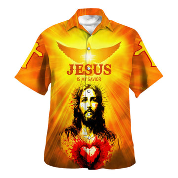 UniJames Jesus Is My Savior Hawaiian Shirts - Christ Of The Sacred Heart Hawaiian Shirts For Men & Women - Christian Hawaiian Shirt