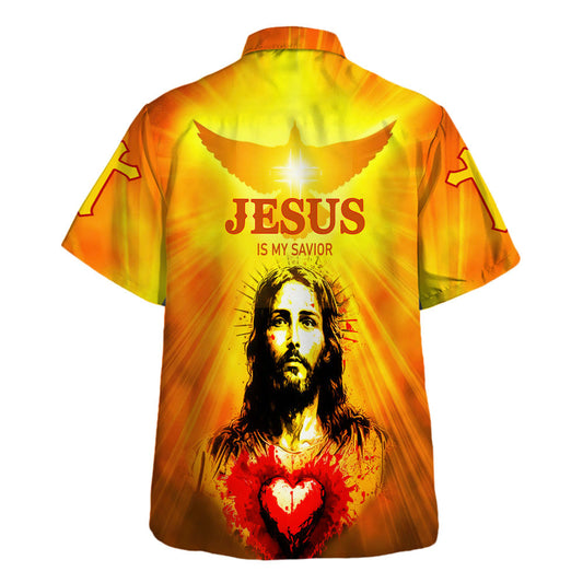 UniJames Jesus Is My Savior Hawaiian Shirts - Christ Of The Sacred Heart Hawaiian Shirts For Men & Women - Christian Hawaiian Shirt