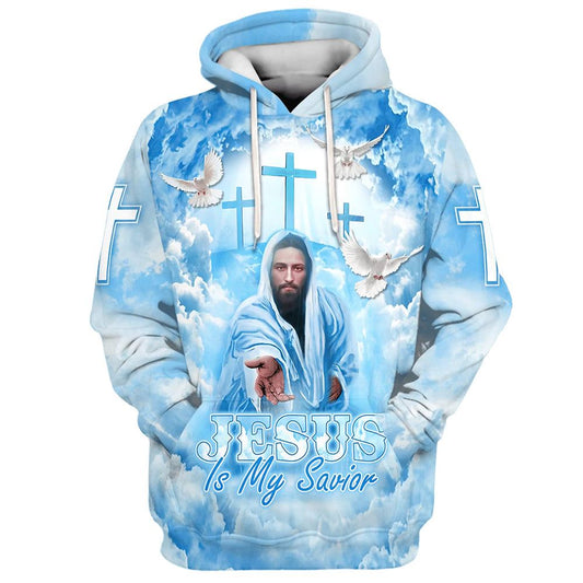 Jesus Is My Savior Hoodie Jesus And Dove Hoodies Jesus Hoodie Men & Women, God 3D Printed Hoodie, Christian Apparel Hoodies