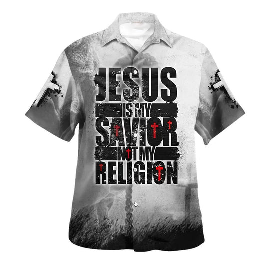 UniJames Jesus Is My Savior Not My Religion Hawaiian Shirts For Men & Women - Christian Hawaiian Shirt - Hawaiian Summer Shirts