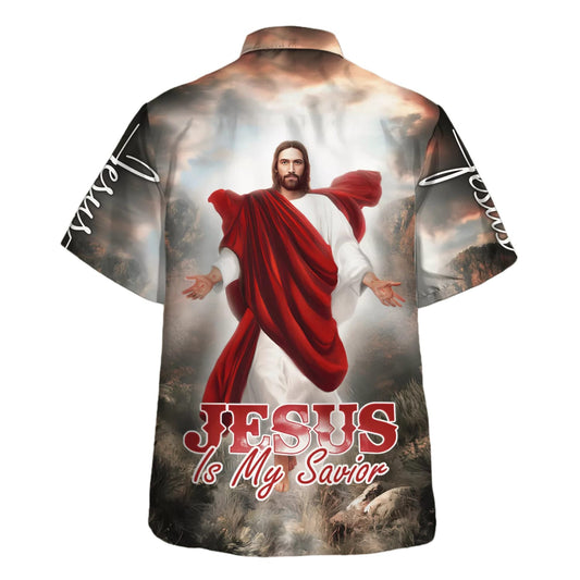 UniJames Jesus Is My Savior Put Out His Hand Hawaiian Shirt - Christian Hawaiian Shirt - Best Hawaiian Shirts