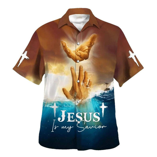 Unique Jesus Is My Savior Take My Hand God Hawaiian Shirt