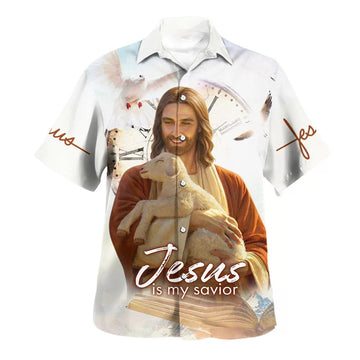UniJames Jesus Is My Savior The Lamb Hawaiian Shirts For Men & Women - Christian Hawaiian Shirt - Hawaiian Summer Shirts