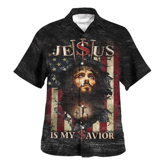 Unique Jesus Is My Savior US American Flag Hawaiian Shirt