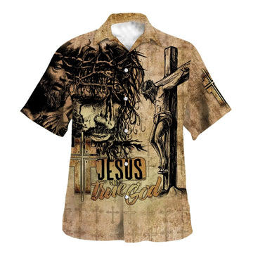 UniJames Jesus Is The True God Hawaiian Shirt Crucifixion Of Jesus Hawaiian Shirts For Men & Women - Christian Hawaiian Shirt - Hawaiian Summer Shirts
