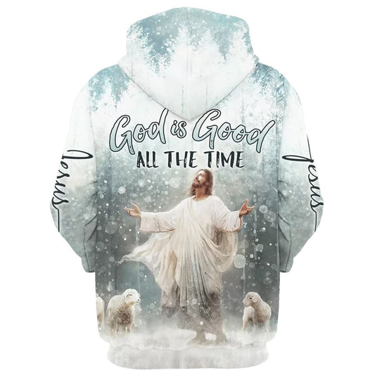 Uni Jesus Lambs God Is Good All The Time 3D Hoodie