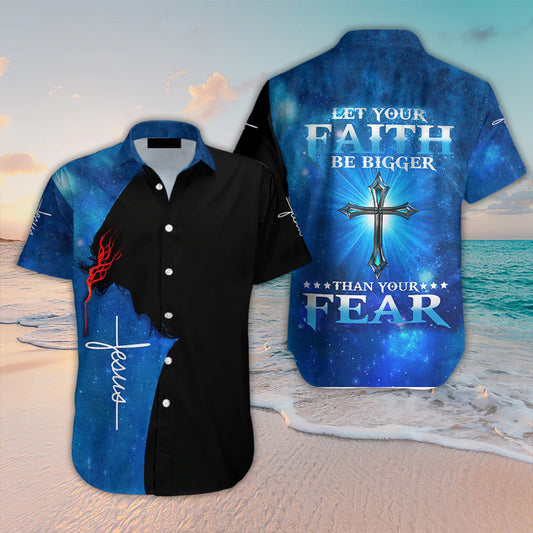 UniJames Jesus Let Your Faith Hawaiian Shirts For Men And Women