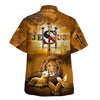 UniJames Jesus Lion And Lamb Hawaiian Shirts For Men - Christian Hawaiian Shirt - Hawaiian Summer Shirts