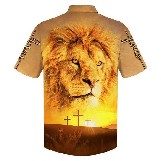 Unique Jesus Lion Christian Cross For Believers Hawaiian Shirt