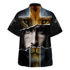 UniJames Jesus Lion Cross For Men Hawaiian Shirts For Men - Christian Hawaiian Shirt - Hawaiian Summer Shirts