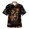 UniJames Jesus Lion Of Judah American Flag Hawaiian Shirts For Men - Christian Hawaiian Shirt - Hawaiian Summer Shirts
