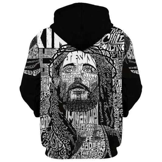 Jesus Names Hoodies Jesus Hoodie Men & Women, God 3D Printed Hoodie, Christian Apparel Hoodies