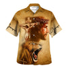 UniJames Jesus On The Cross Lion Of Judah Hawaiian Shirt - Christian Hawaiian Shirt - Religious Hawaiian Shirts