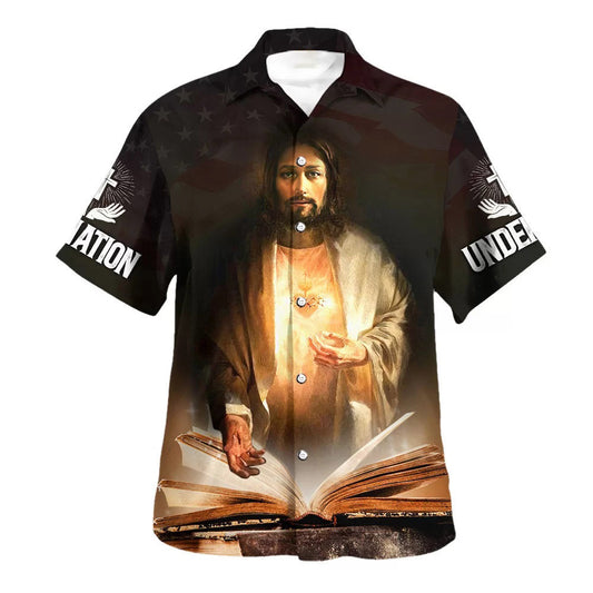UniJames Jesus One Nation Under God Hawaiian Shirts For Men & Women - Christian Hawaiian Shirt - Hawaiian Summer Shirts