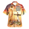 UniJames Jesus Open Arms Easter Cross One Nation Under God Hawaiian Shirts For Men & Women - Christian Hawaiian Shirt - Hawaiian Summer Shirts