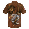 UniJames Jesus Patriotic Eagle Hawaiian Shirts - Christian Hawaiian Shirt - Jesus Hawaiian Shirts