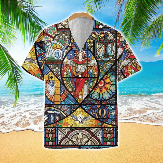 UniJames Jesus Pattern Jesus Hawaiian Shirt - Christian Hawaiian Shirts For Men & Women