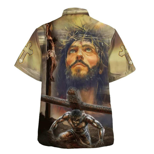 Unique Jesus Portrait Crucifixion Of Jesus Hawaiian Shirt