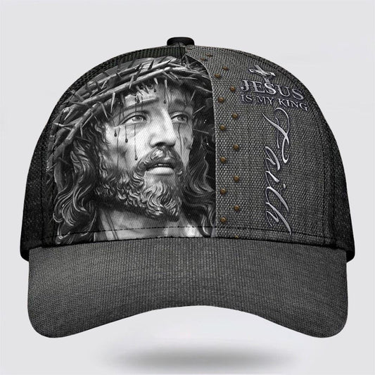 Uni Jesus Portrait Jesus Is My King Faith Classic All Over Print Baseball Cap