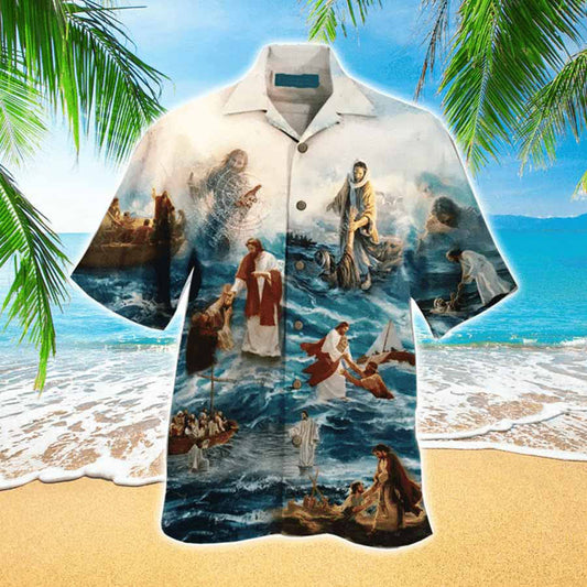 UniJames Jesus Saved My Life Jesus Hawaiian Shirt - Christian Hawaiian Shirt For Men And Women