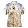 UniJames Jesus Stretched Out His Hand Hawaiian Shirt - Jesus Is My Savior Hawaiian Shirts - Christian Hawaiian Shirt - Jesus Hawaiian Shirts