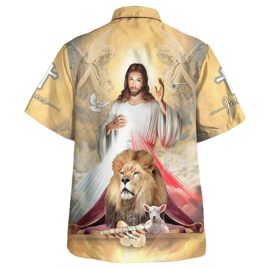 Unique Jesus The Lion And The Lamb Hawaiian Shirt