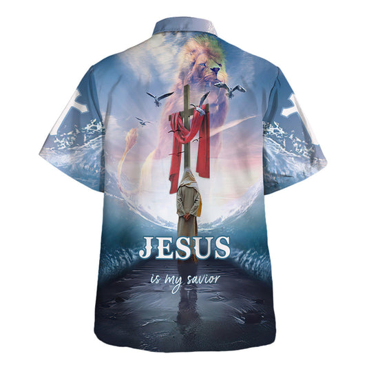 UniJames Jesus Walking On The Water Hawaiian Shirt - Jesus Is My Savior Hawaiian Shirts For Men & Women - Christian Hawaiian Shirt - Hawaiian Summer Shirts