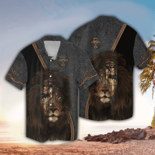 UniJames Jesus Way Maker Lion Hawaiian Shirt - Christian Hawaiian Shirts For Men & Women