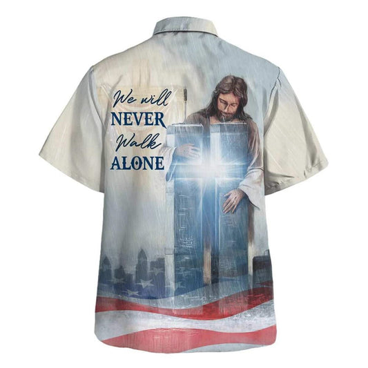 Unique Jesus We Will Never Walk Alone Hawaiian Shirt