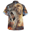 UniJames Jesus With Lion Hawaiian Shirt - Christian Hawaiian Shirt - Religious Hawaiian Shirts