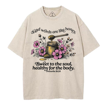Kinds Worlds Are Like Honey Christian Washed T-Shirt Sale - GuidingCross
