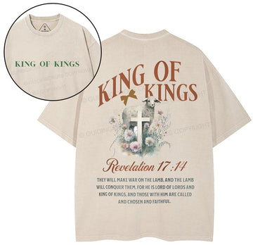 King Of Kings Christian Washed TShirt  