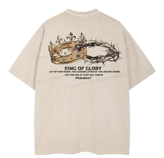 King of Glory Christian Washed TShirt  