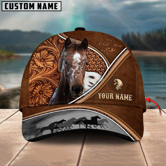 Uni Appaloosa Horse Never Walk Alone Personalized Name Cap