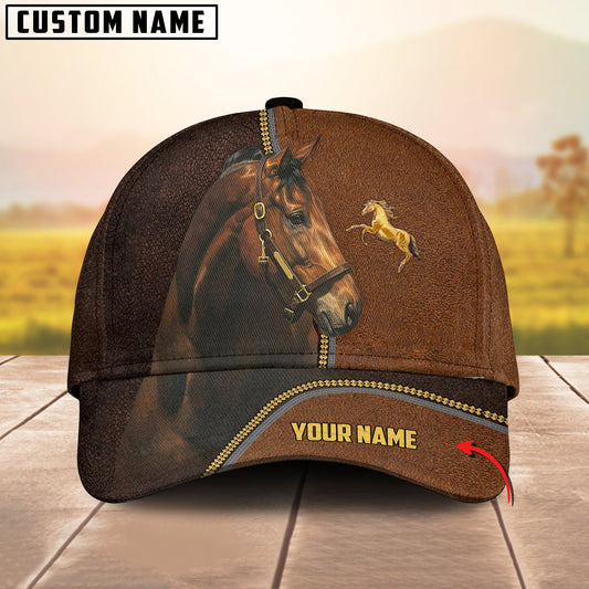 Uni Brown Horse Personalized Name Cap