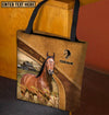 Unijames American Quarter Horse Farm Lovers Custom Name 3D Tote Bag