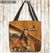 Unijames American Quarter Horse Farm Lovers Custom Name 3D Tote Bag