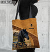 Unijames Friesian Horse Farm Lovers Custom Name 3D Tote Bag
