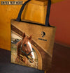 Unijames Thoroughbred Horse Farm Lovers Custom Name 3D Tote Bag