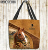 Unijames Thoroughbred Horse Farm Lovers Custom Name 3D Tote Bag