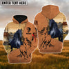 Uni Custom Name Farm Horse Lovers 3D Printed Hoodie
