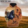 Uni Custom Name Farm Horse Lovers 3D Printed Hoodie