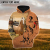 Uni Custom Name Farm Horse Lovers 3D Printed Hoodie