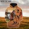 Uni Custom Name Farm Horse Lovers 3D Printed Hoodie