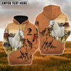 Uni Custom Name Farm Horse Lovers 3D Printed Hoodie