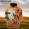 Uni Custom Name Farm Horse Lovers 3D Printed Hoodie