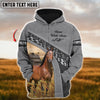 Uni Custom Name Farm Horse Lovers 3D Printed Hoodie