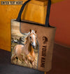 Unijames Palomino Horse Farm Lovers Custom Name 3D Tote Bag